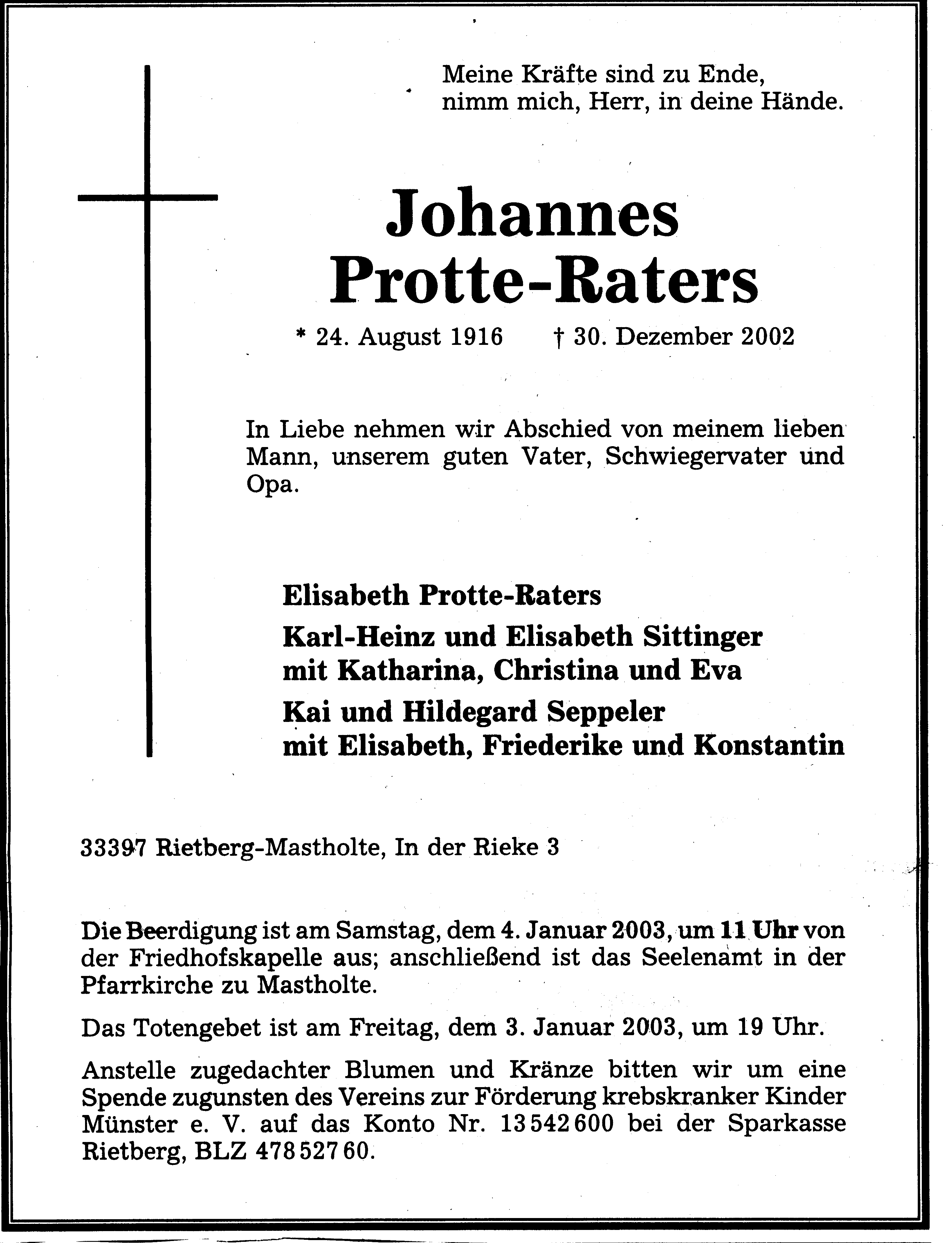 Johannes Protte-Raters